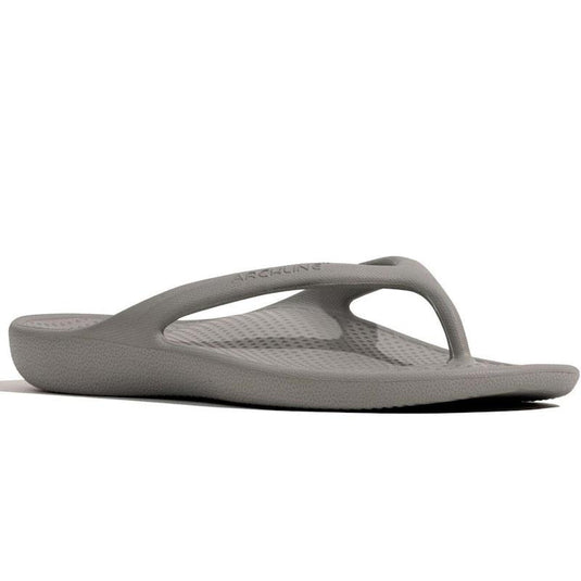Archline Orthotic Foam Thongs Arch Support Flip Flops Orthopedic Rebound - Grey Euro Size 40