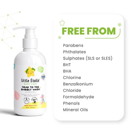Little Etoile Head to Toe Bubbly Wash for Delicate Skin (0+ Months) 250ml
