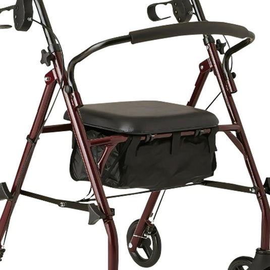 Orthonica Foldable Steel Frame Rollator Mobility Aid 4 Wheel Walker
