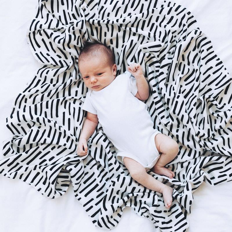 Load image into Gallery viewer, Tiny Twinkle Kaffle® Swaddle Blanket Ink Strokes

