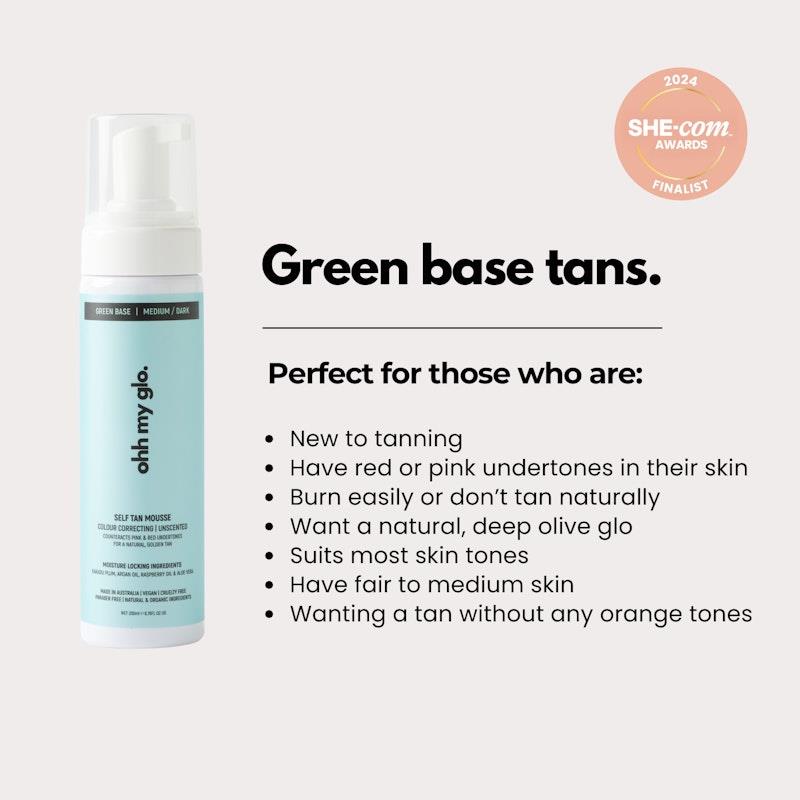 Load image into Gallery viewer, Ohh My Glo Self-Tan Green Base (Medium/Dark) 200ml

