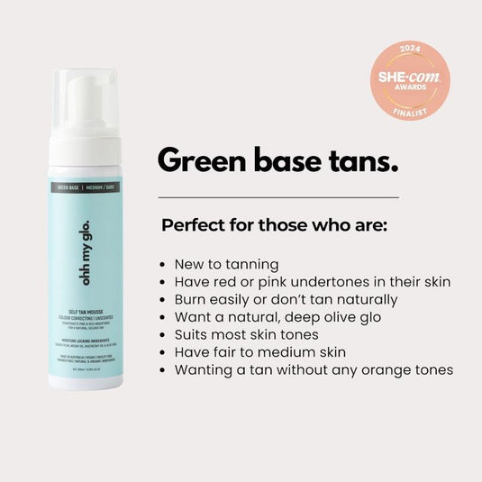 Ohh My Glo Self-Tan Green Base (Medium/Dark) 200ml