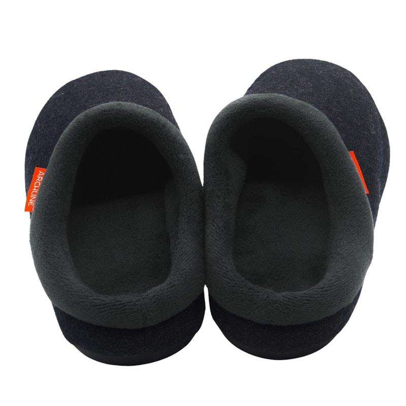 Load image into Gallery viewer, Archline Slippers Slip-On Arch Support Comfort Charcoal Marl Size 40
