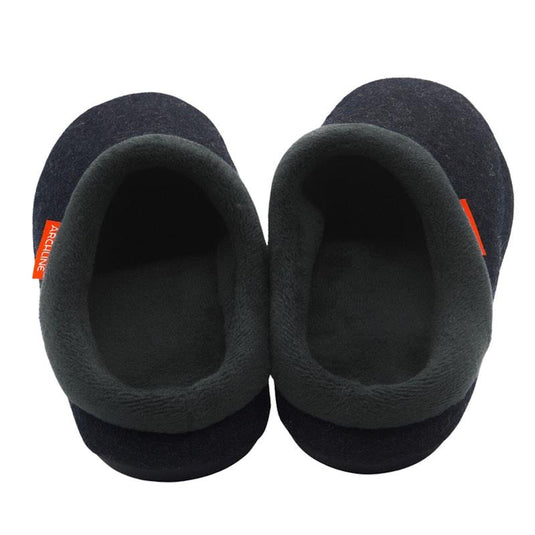 Archline Slippers Slip-On Arch Support Comfort Charcoal Marl Size 40