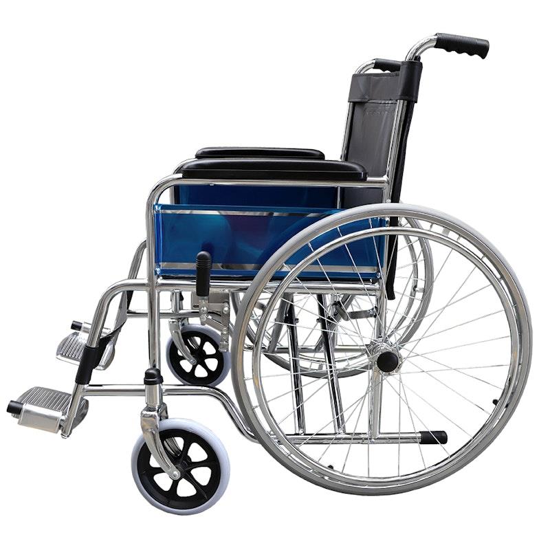 Load image into Gallery viewer, Livingstone Wheelchair Heavy Duty Chrome Finish Seat Width 51cm Each
