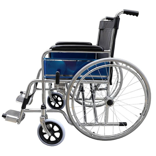 Livingstone Wheelchair Heavy Duty Chrome Finish Seat Width 51cm Each