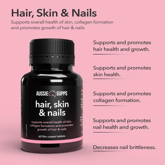 AussieSupps Hair, Skin and Nails 60 Tablets