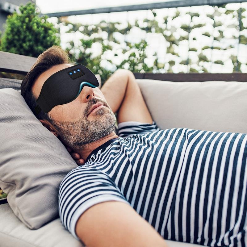 Load image into Gallery viewer, Laser Sleep Mask with Bluetooth Headphones Black
