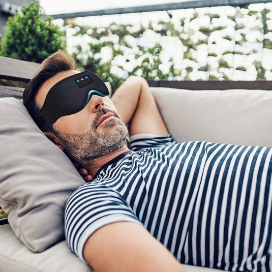 Laser Sleep Mask with Bluetooth Headphones Black