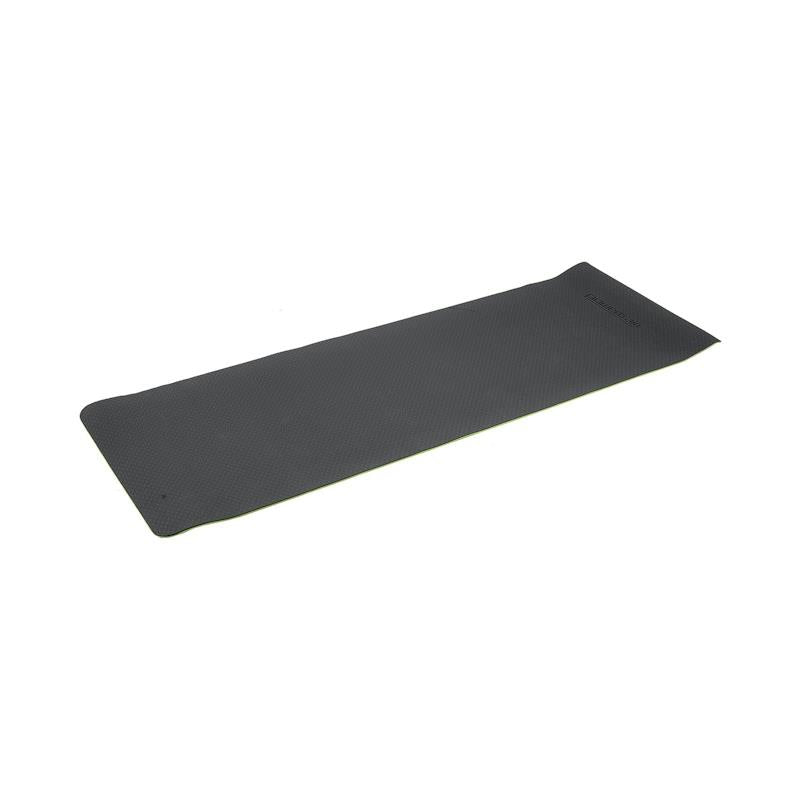 Load image into Gallery viewer, Powertrain TPE Pilates Exercise Yoga Mat 8mm Black Green
