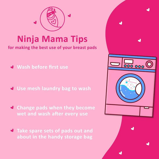 Ninja Mama Super Soft Washable Breast Pads Pack of 14