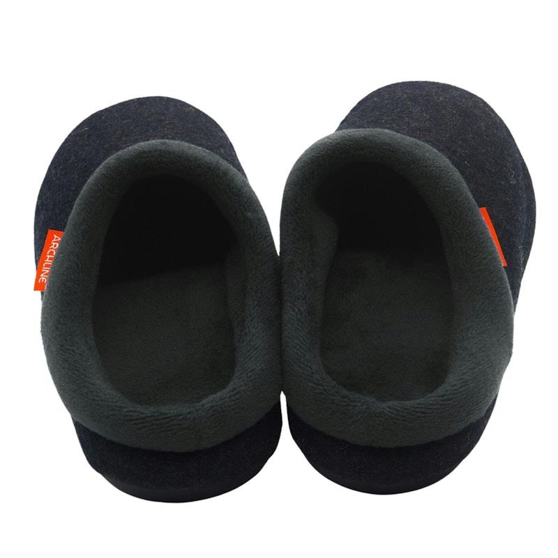 Load image into Gallery viewer, Archline Slippers Slip-On Arch Support Comfort Charcoal Marl Size 47
