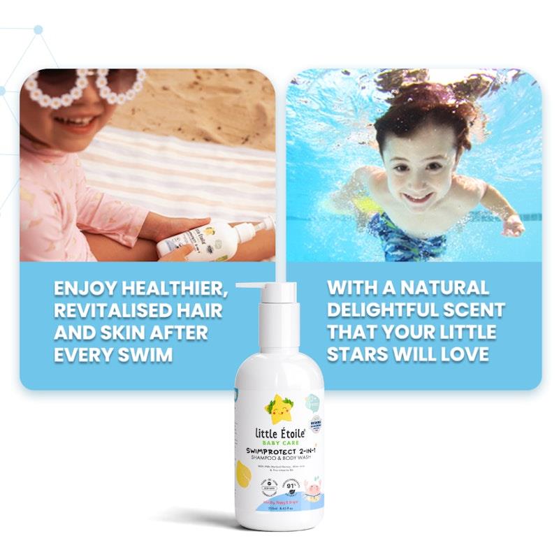 Load image into Gallery viewer, Little Etoile SwimProtect 2-in-1 Shampoo &amp; Body Wash (2+ Years) 2Pack
