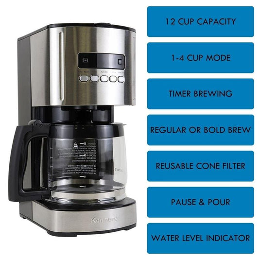 Kenmore 12-Cup Drip Coffee Machine Black