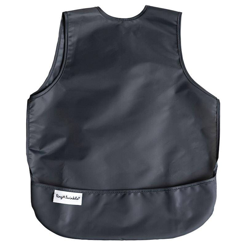 Load image into Gallery viewer, Tiny Twinkle Mess Proof Apron Bib 2 Pack - Sage, Charcoal Large
