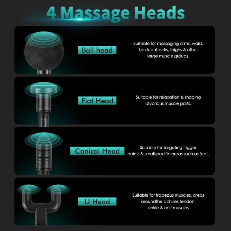 Load image into Gallery viewer, Remology Impact Therapy Percussive Massager includes 4 Heads 1pc
