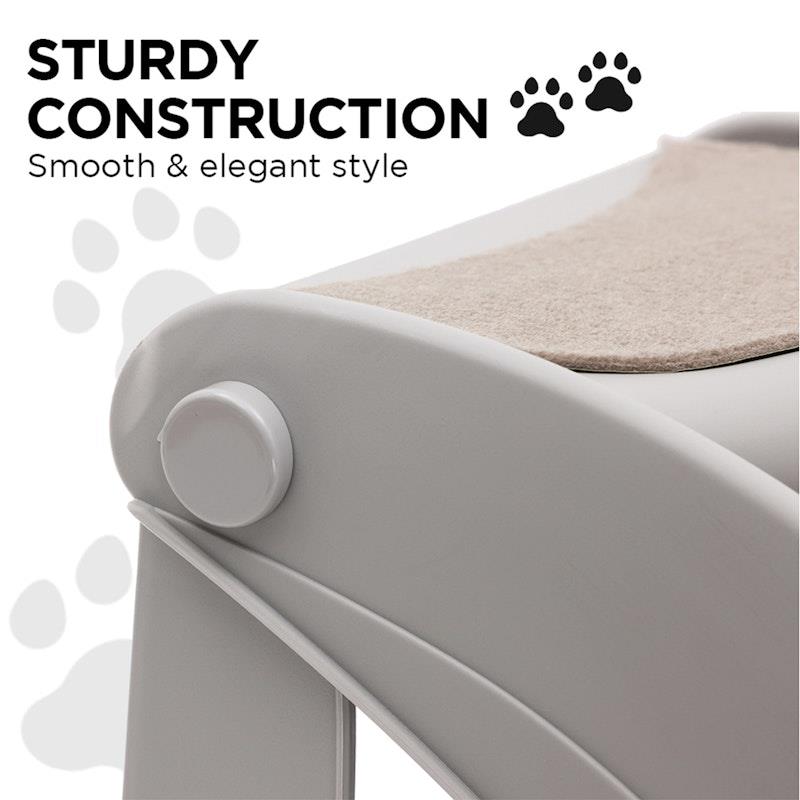 Load image into Gallery viewer, Furtastic 38cm Foldable Pet Stairs Ramp Grey

