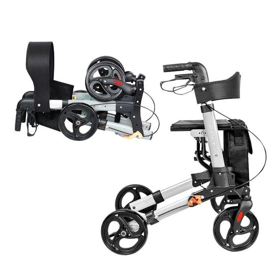 Orthonica Folding Rollator Mobility Aid 4 Wheel Walker