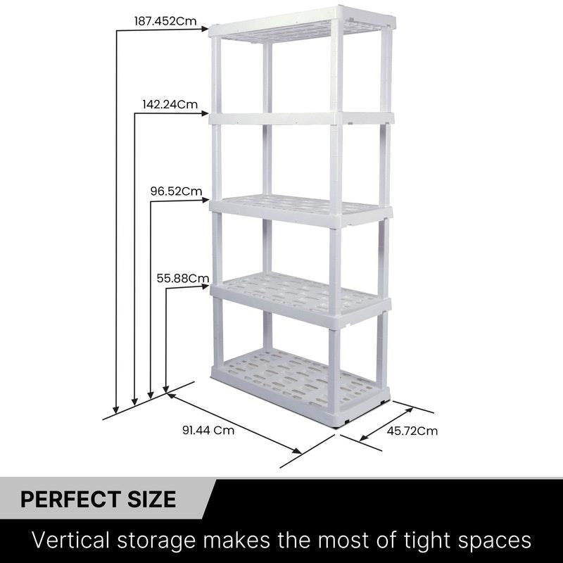 Load image into Gallery viewer, Oskar 5-Tier Storage Shelf, Heavy Duty, holds 340kg White
