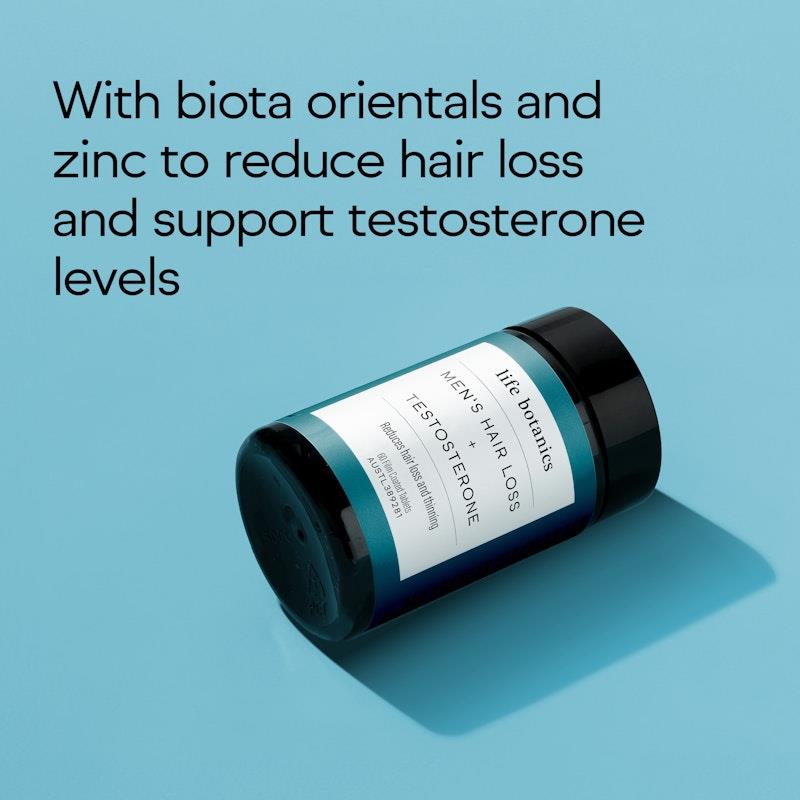 Load image into Gallery viewer, Life Botanics Men's Hair Loss + Testosterone 3x60 Pack
