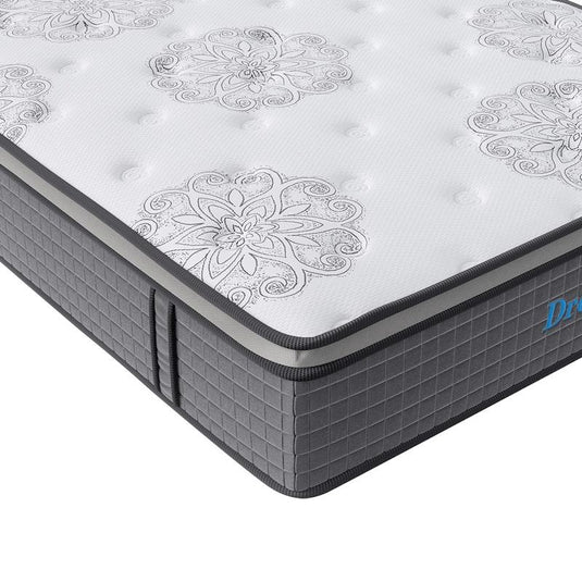 DreamZ Spring Mattress Bed Pocket Egg Crate Foam Medium Firm Queen