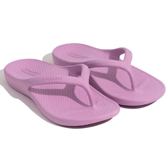 Archline Orthotic Foam Thongs Arch Support Flip Flops Orthopedic Rebound - Lilac Euro Size 41