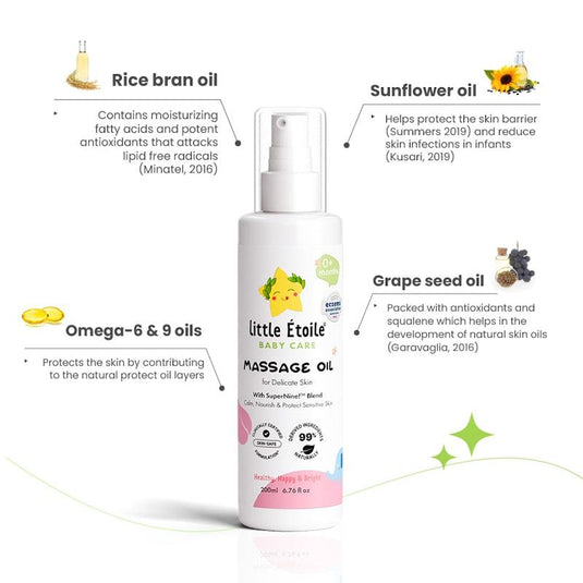 Little Etoile Massage Oil For Delicate Skin (0+ Months) 200ml