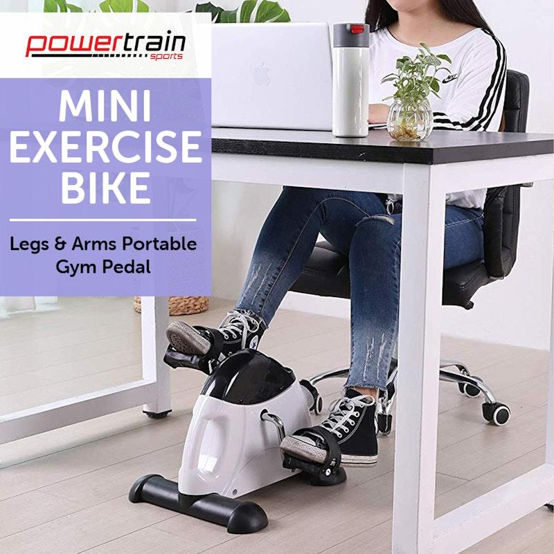 Load image into Gallery viewer, Powertrain Mini Exercise Bike Pedal Exerciser for Arms and Legs White
