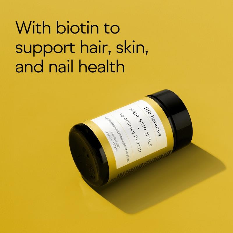 Load image into Gallery viewer, Life Botanics Hair Skin Nails + 10,000mcg Biotin 3x90 Pack
