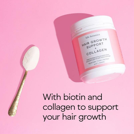 Life Botanics Hair Growth Support + Collagen Powder 3x150g Pack