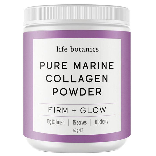 Life Botanics Pure Marine Collagen Powder Blueberry 160g x3 Pack