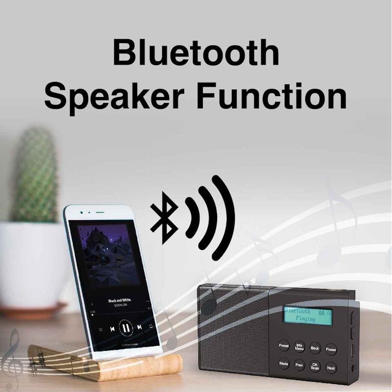 Load image into Gallery viewer, Laser DAB+ and FM Portable Radio with Bluetooth Speaker Black
