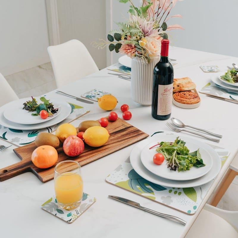 Load image into Gallery viewer, Clevinger MDF Placemats and Coasters Monstera 8 Pieces
