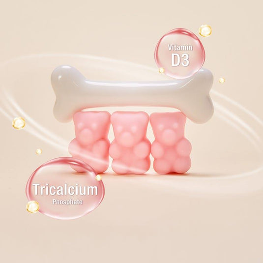 Teddi Lab by Unichi Calcium Vitamin D3 Gummy 60s x3 - Strong Bone, Muscle & Teeth Packs