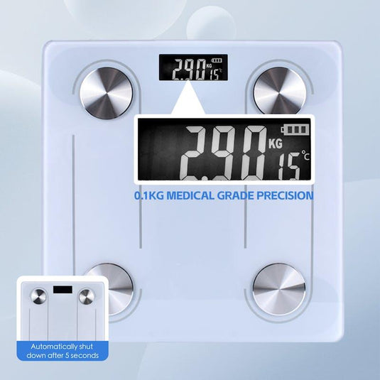 Clevinger Bluetooth Smart Digital Glass Bathroom Scale Max Capacity 180KG 1Unit