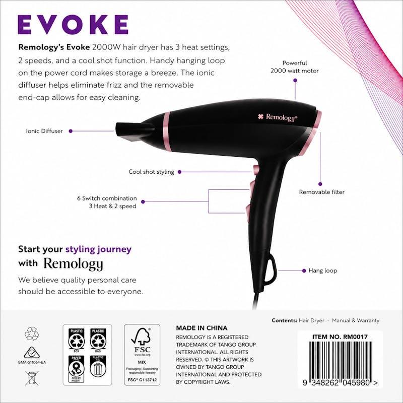 Load image into Gallery viewer, Remology Evoke 2000W Professional Hair Dryer 1Unit
