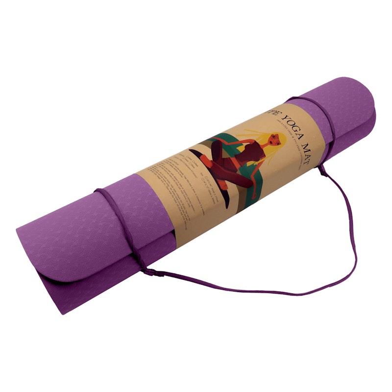 Load image into Gallery viewer, Powertrain TPE Yoga Pilates Exercise Mat 6mm Purple
