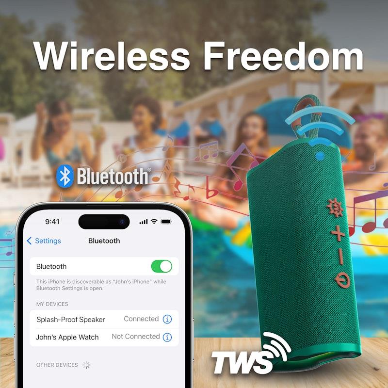 Load image into Gallery viewer, Laser Splash Proof Bluetooth Speaker Green
