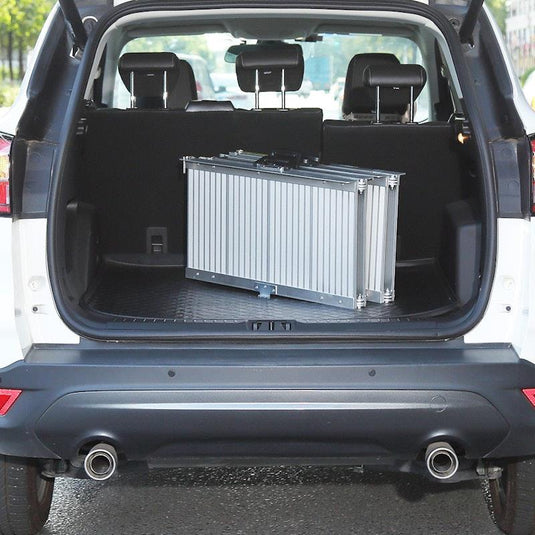 Equipmed 182cm Portable Folding Aluminium Access Ramp Silver
