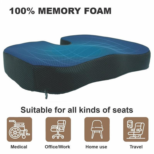 BodyAssist Coccyx Comfort Seat Cushion & Large Hot/Cold Gel Pack One Size