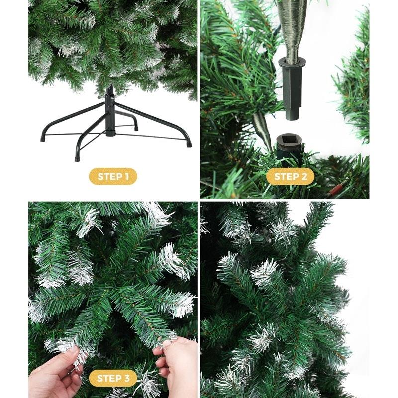 Load image into Gallery viewer, Tinseltown Christmas Tree 1.8M Xmas Trees Snowy Decorations Green 830 Tips 6 Feet
