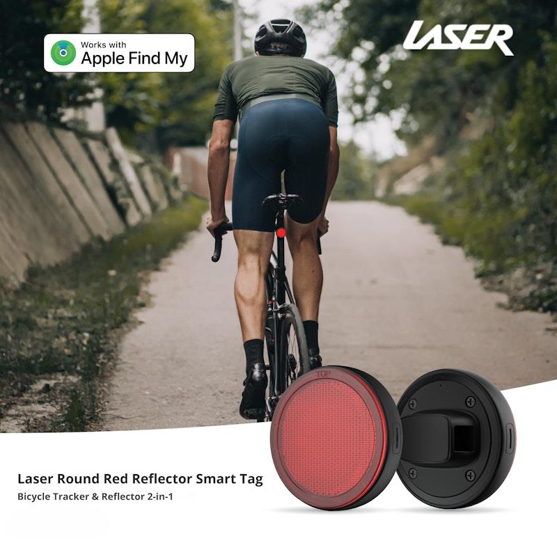 Load image into Gallery viewer, Laser Round Red Reflector Smart Tag 1 Piece
