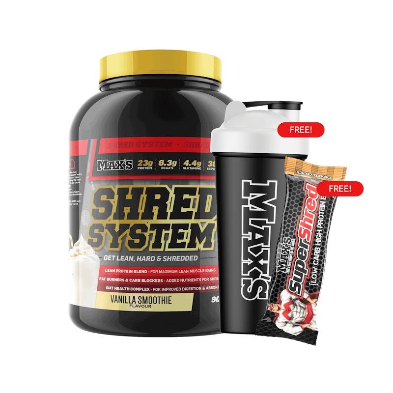 Load image into Gallery viewer, MAX'S Shred System Starter 900g - Vanilla Smoothie Bundle
