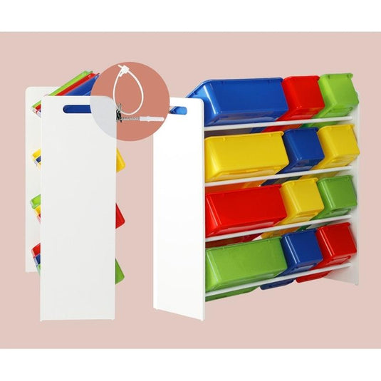 Oikiture Kids Toy Box Organiser 12 Bins Display Shelf Storage Rack Drawer Multicolors