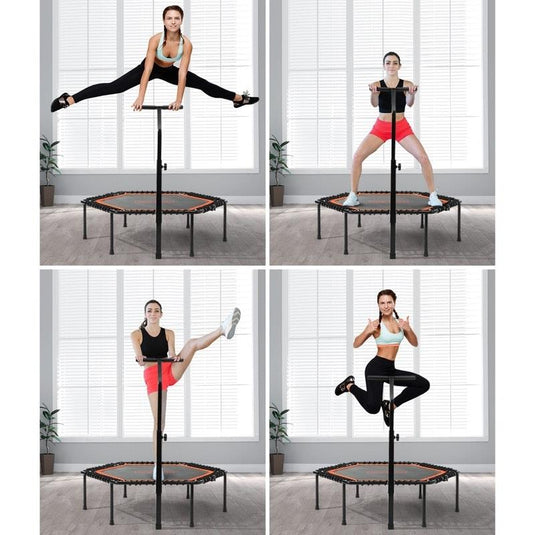 Mazam Trampoline Rebounder Jumping Exercise Fitness Adjustable Handrail One Size