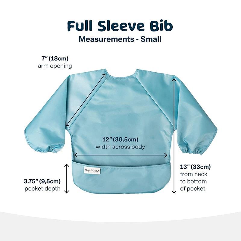 Load image into Gallery viewer, Tiny Twinkle Mess-proof Full Long Sleeve Bib 2 Pack Slate &amp; Olive Small (6-24M)
