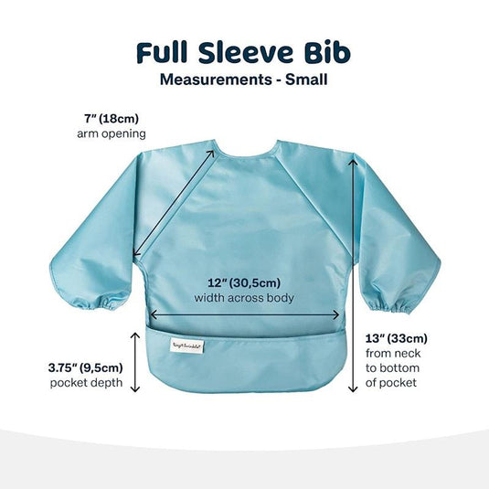 Tiny Twinkle Mess-proof Full Long Sleeve Bib 2 Pack Slate & Olive Small (6-24M)