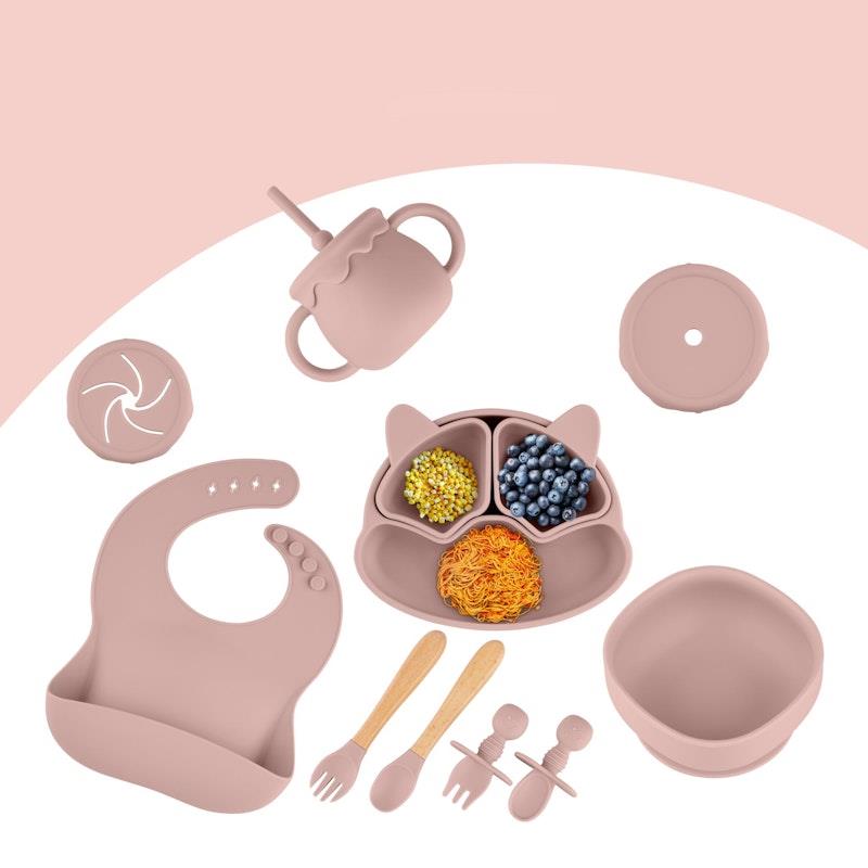 Load image into Gallery viewer, Zoe Sage Silicone Baby Feeding Set 11pc Bundle Blossom
