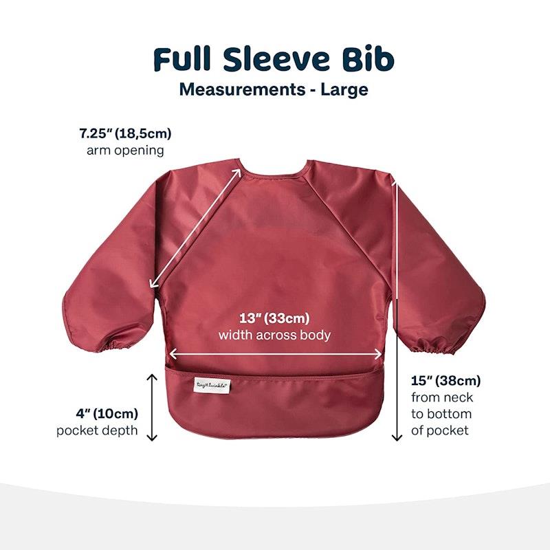 Load image into Gallery viewer, Tiny Twinkle Mess-proof Full Long Sleeve Bib 2 Pack Rose &amp; Burgundy Large (2-4Y)
