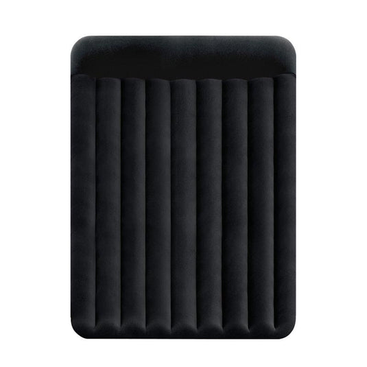 Intex Dura-Beam Classic Inflatable Airbed Mattress w/ Pillow Rest Black Queen